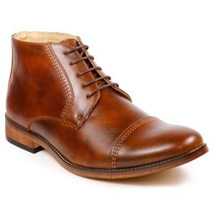 Metrocharm MC115 Brown Lace Up Oxford Dress Boot